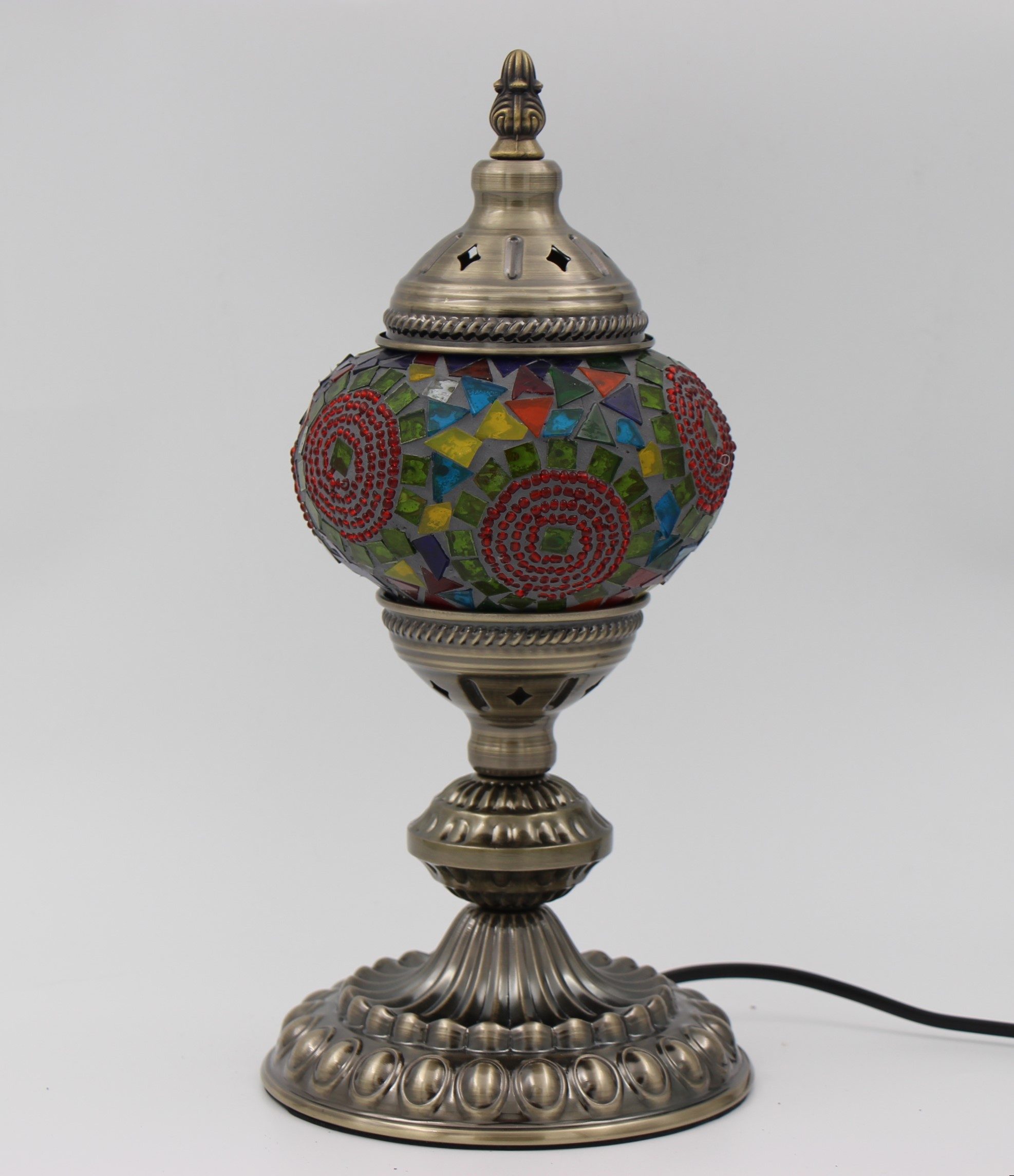 Turkish Mosaic Table Lamp Sunbeam With Large Elegant Base (3)