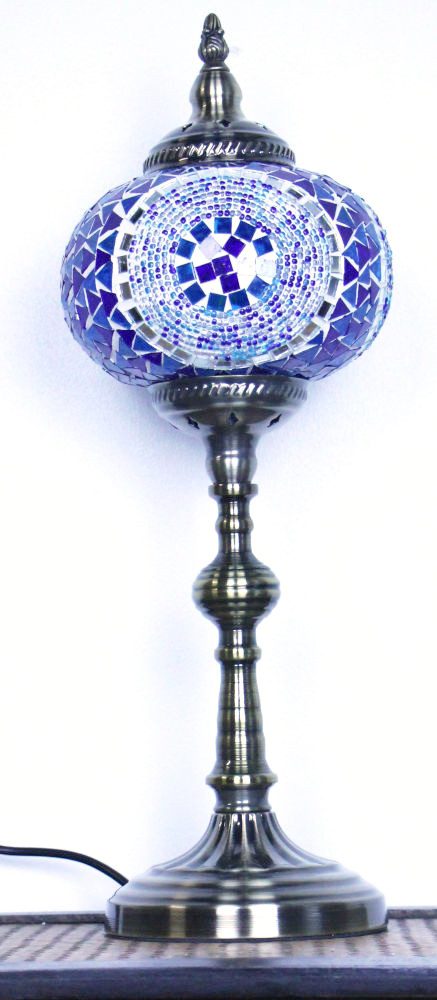 Turkish Mosaic Table Lamp XLarge Blue 30