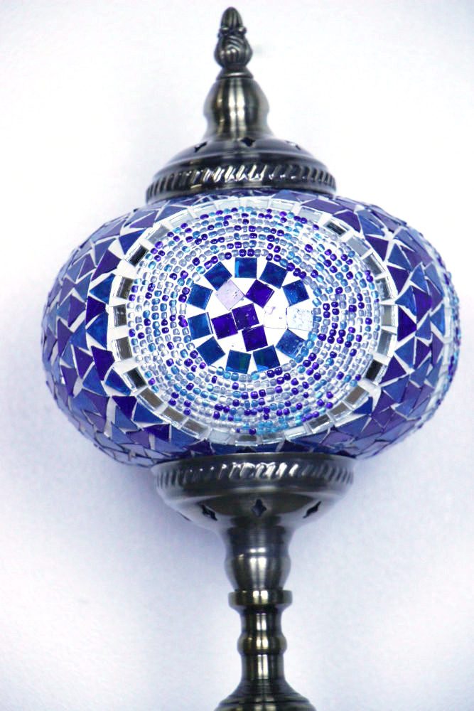 Turkish Mosaic Table Lamp XLarge Blue 40