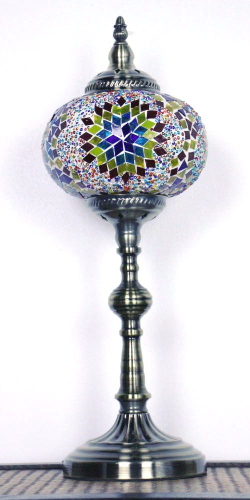 Turkish Mosaic Table Lamp XLarge Mosaic Fire Ball 30