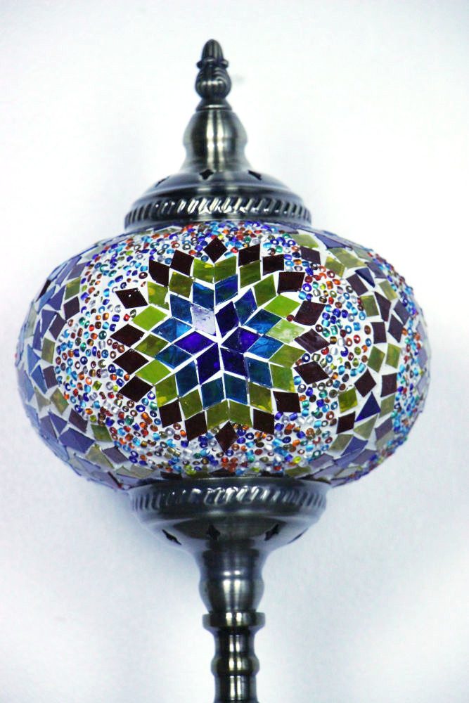 Turkish Mosaic Table Lamp XLarge Mosaic Fire Ball 40