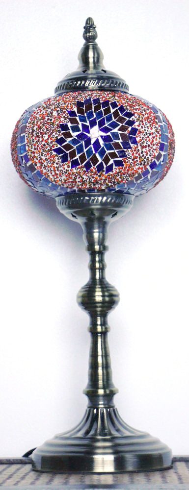 Turkish Mosaic Table Lamp XLarge Purple Red 30