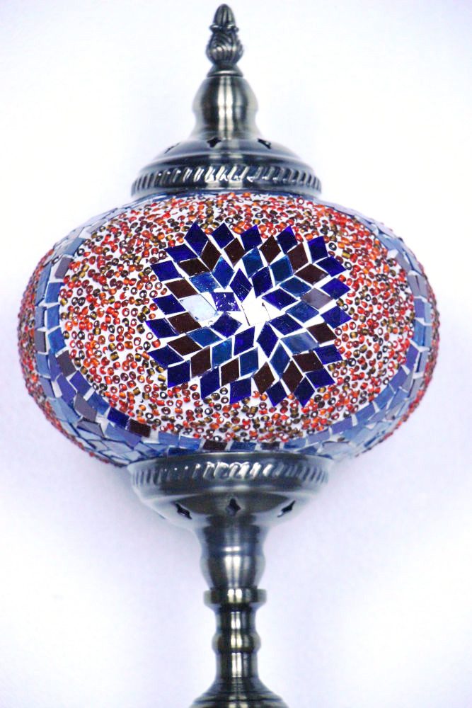 Turkish Mosaic Table Lamp XLarge Purple Red 40