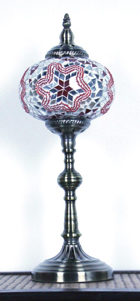 Turkish Mosaic Table Lamp XLarge Red 40
