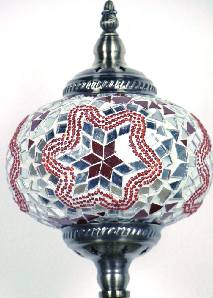 Turkish Mosaic Table Lamp XLarge Red 50