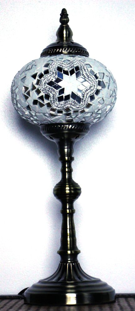 Turkish Mosaic Table Lamp XLarge White 50