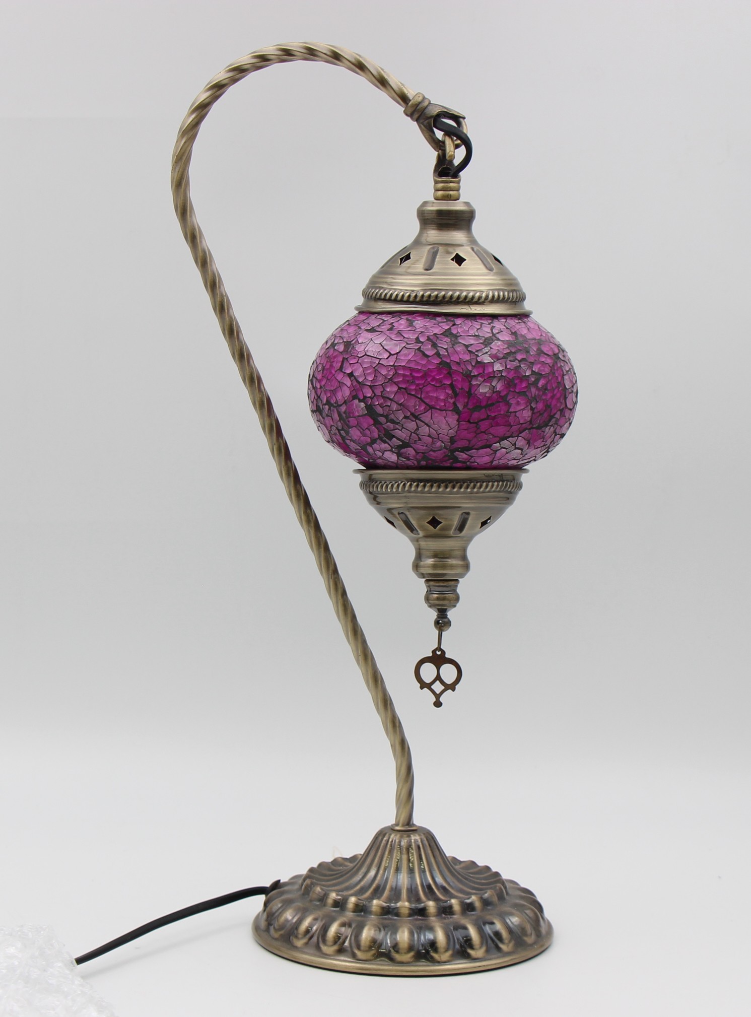 Turkish Swan Lamp - cracked red