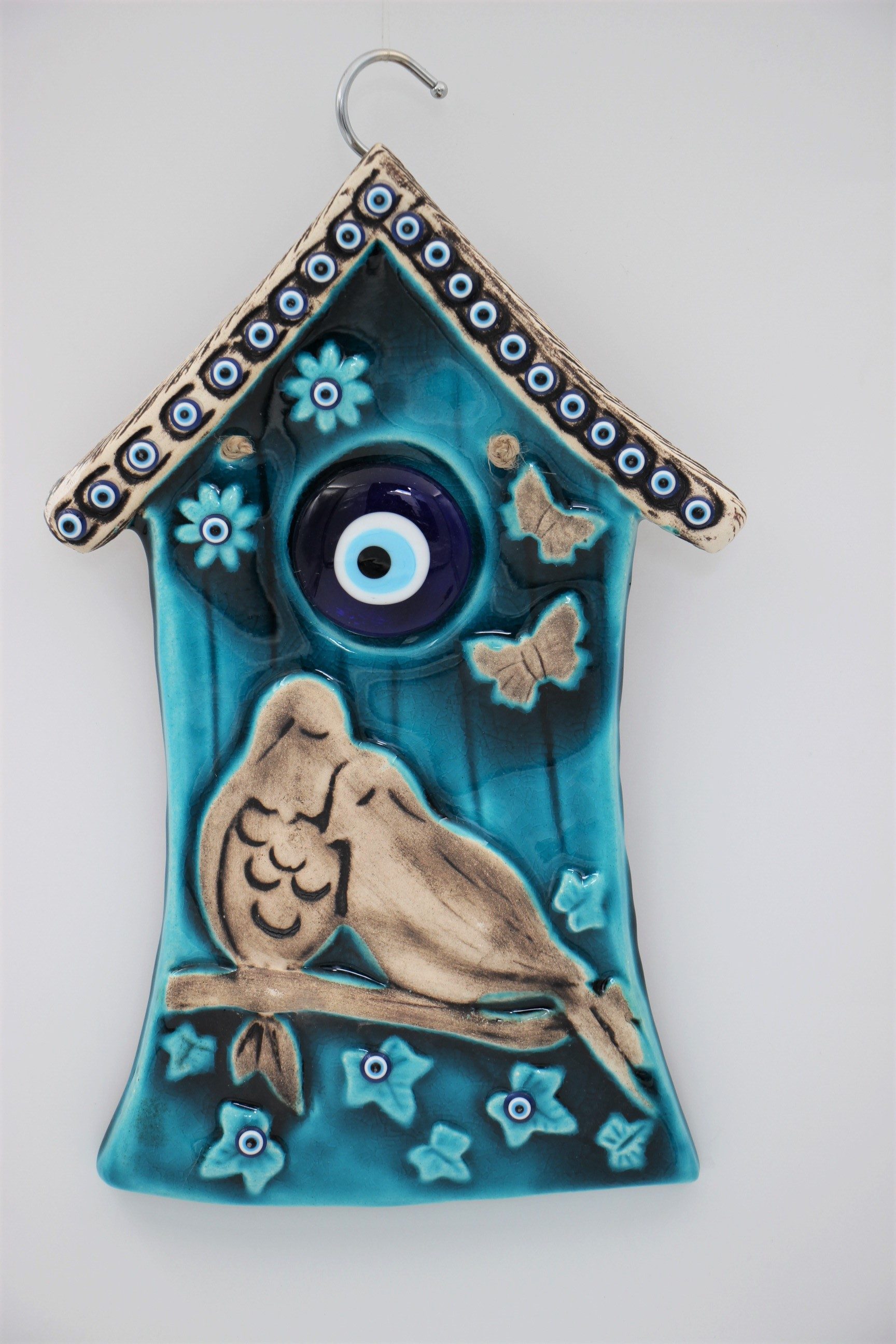 Turkish Wall Hanging Ceramic Med House With Doves