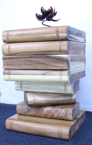 Wooden Book Table With Storage 2