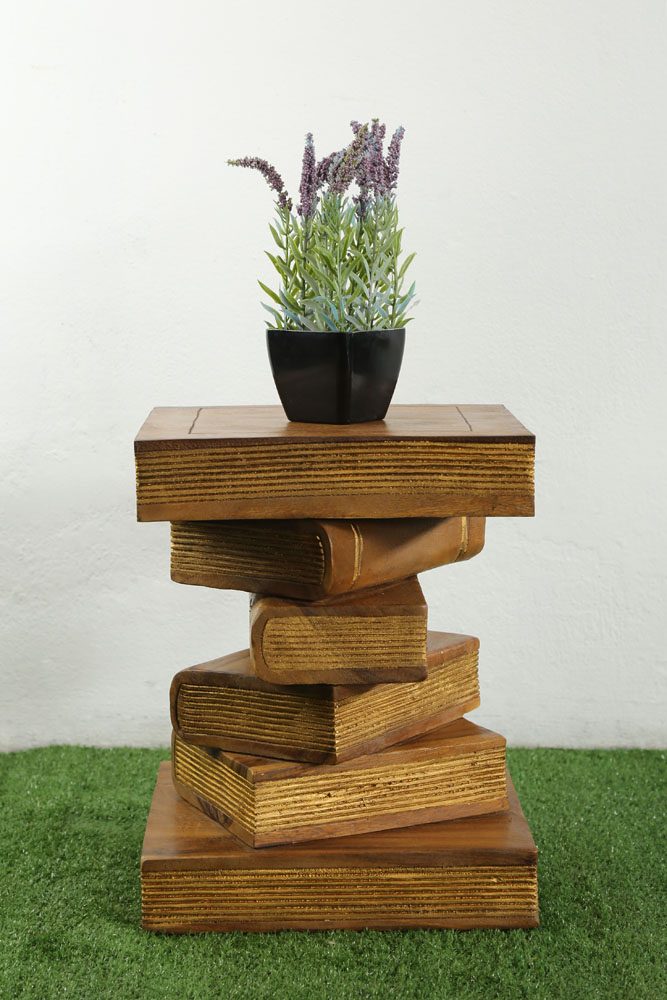 Wooden Book Table Golden 2 Wooden Book Table Golden