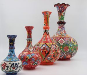 Stunning Hand Made Turkish Ceramic Vases