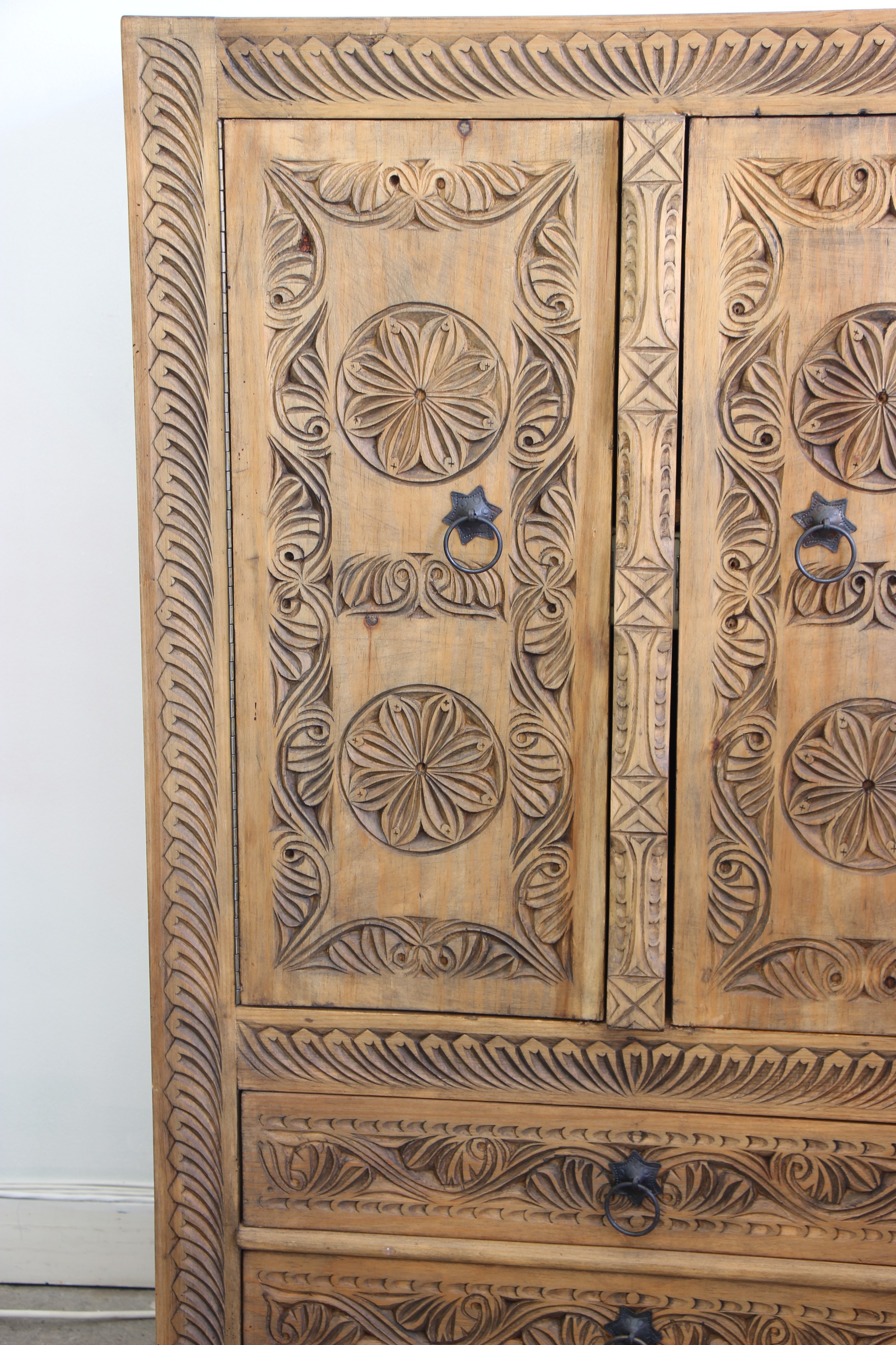 carved wardrobe with drawers - 4