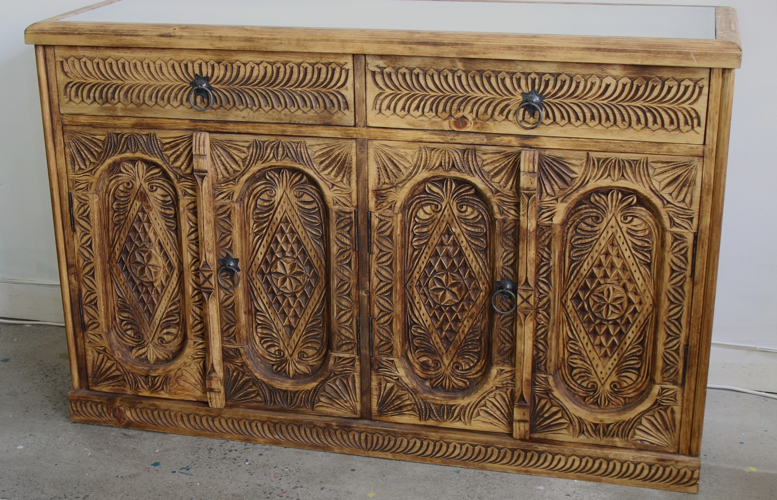 hand carved sideboard unit 1