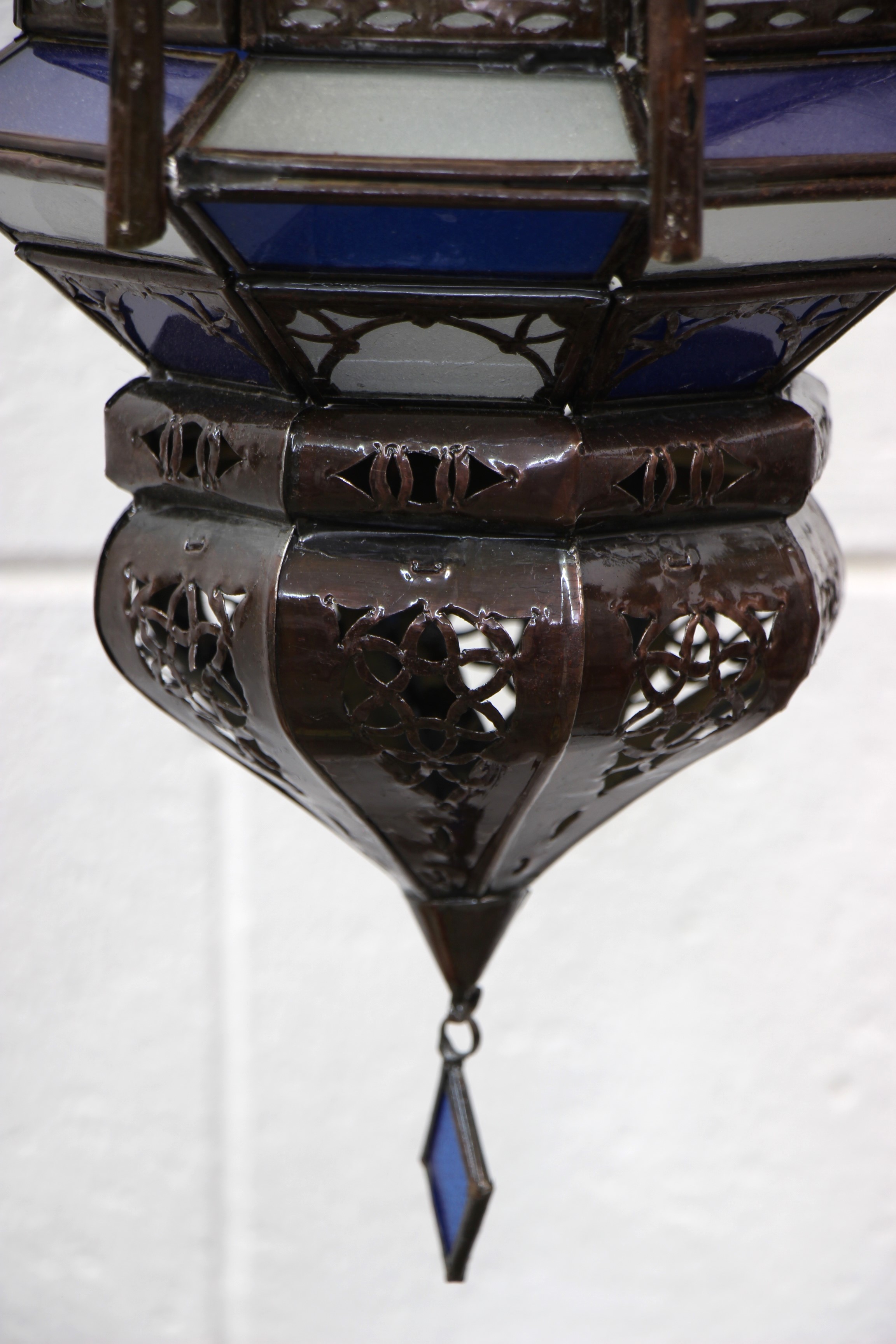 morrocan cage lantern Sml BLUE 8