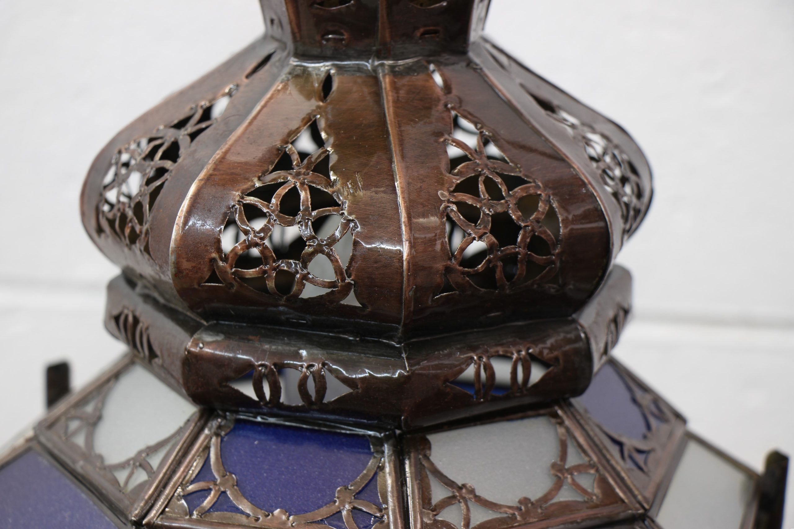 morrocan cage lantern Sml BLUE 9