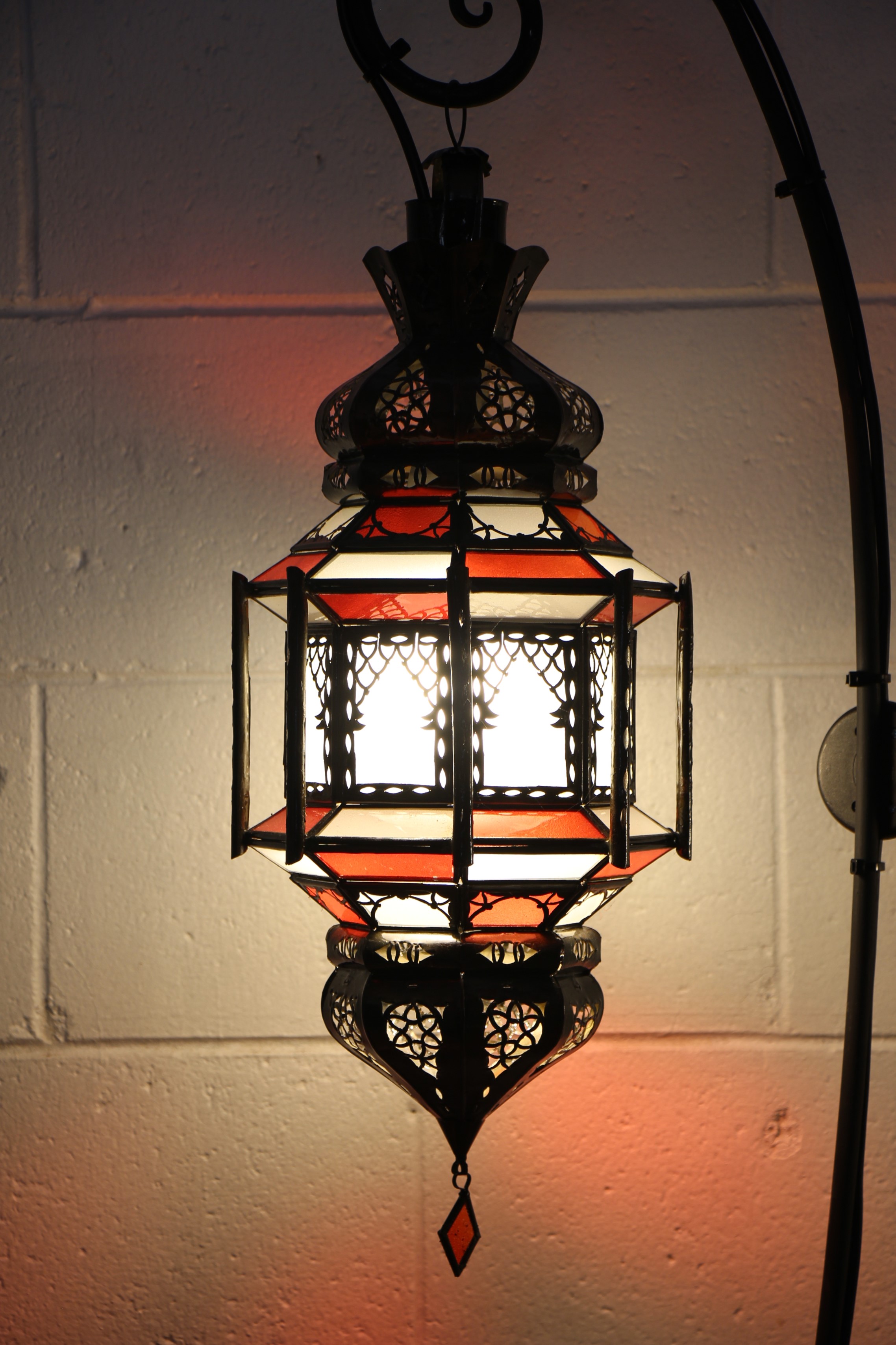 morrocan cage lantern Sml red 1