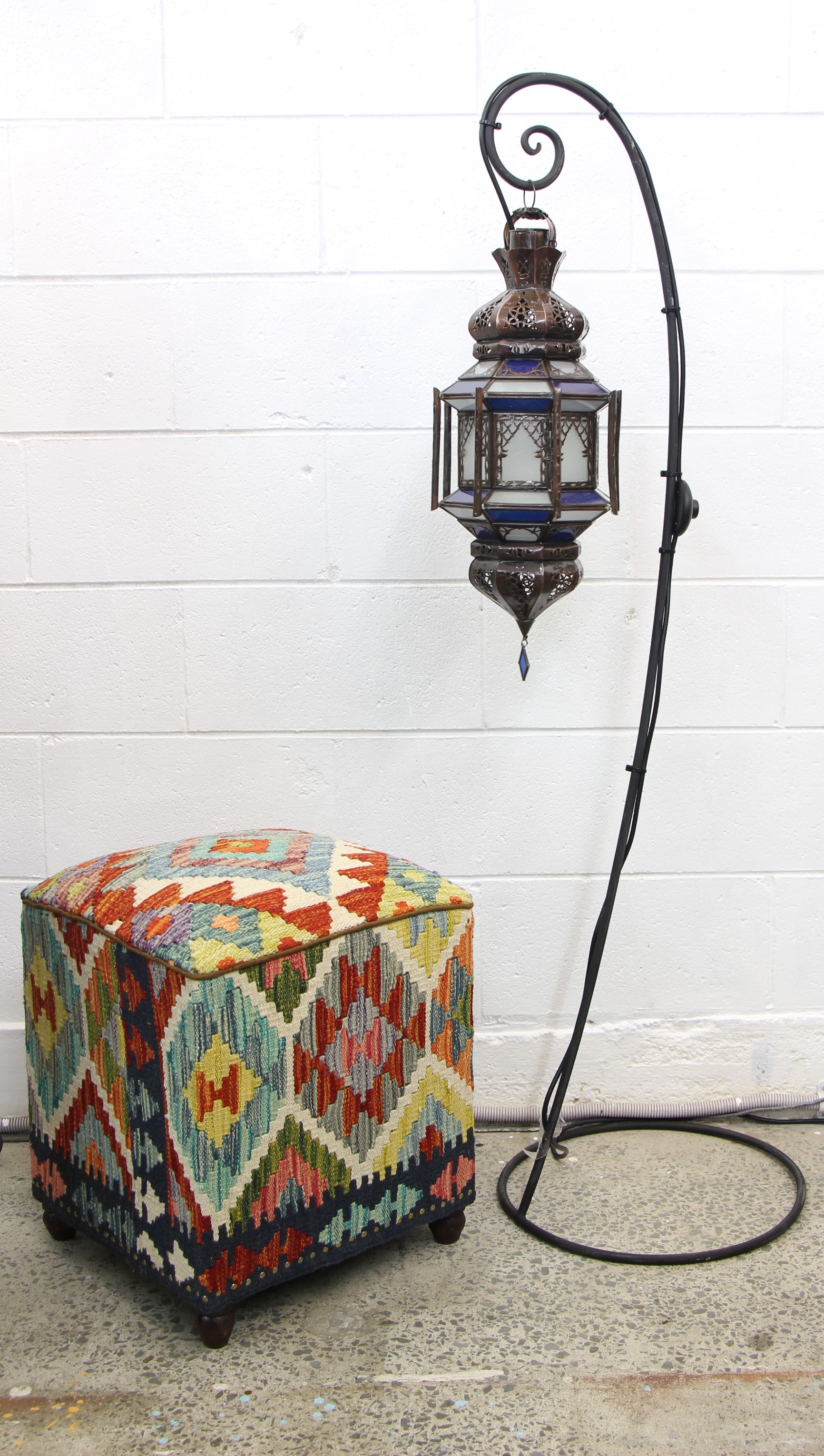 morrocan cage lantern sml BLUE 4