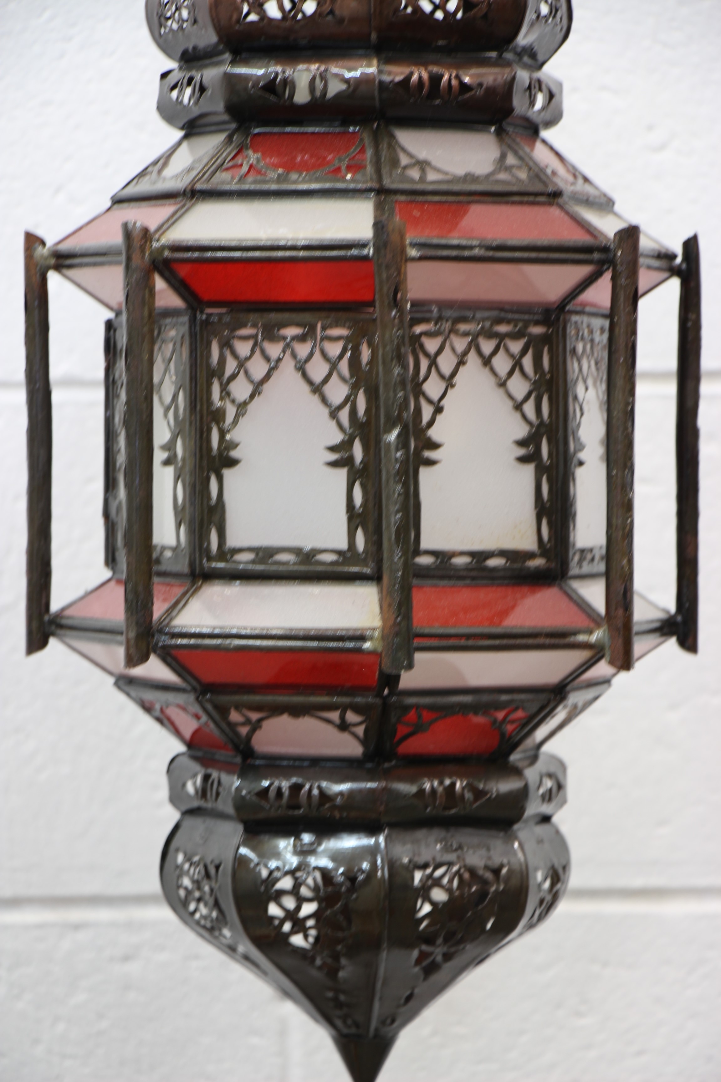 morrocan cage lantern sml red 5