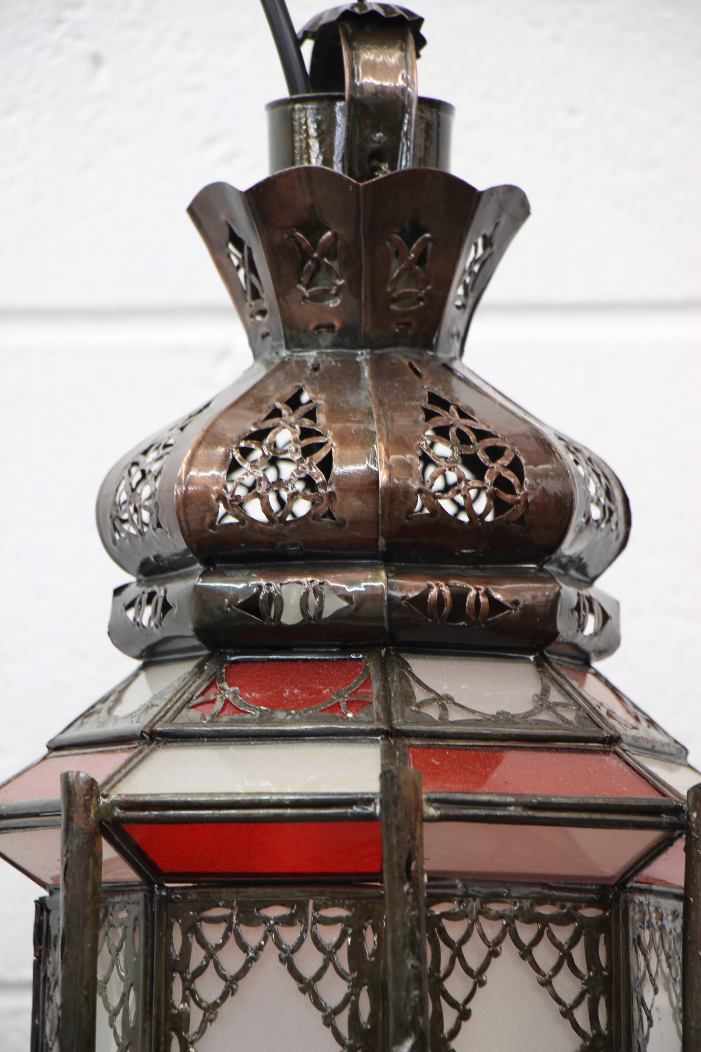 morrocan cage lantern sml red 6